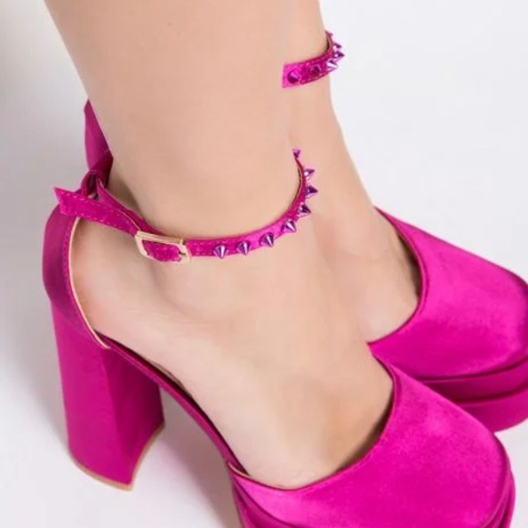 CITY ON FIRE CHUNKY PUMP IN FUCHSIA PENELOPE-FUCHSIA - Picture 10 of 10